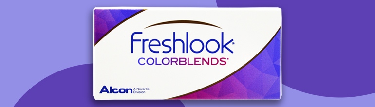 box of freshlook colorblends contact lenses