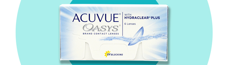 Acuvue oasys product packshot for dry eyes