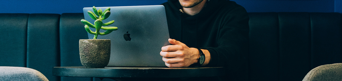 Man working on laptop