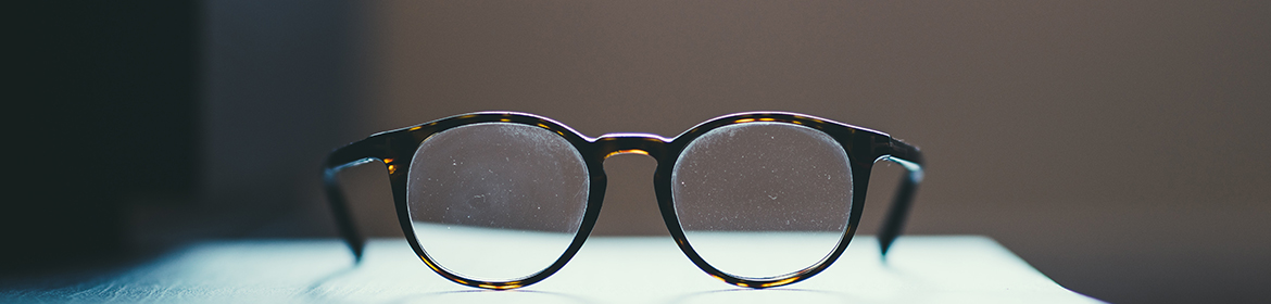 Pair of glasses on a table