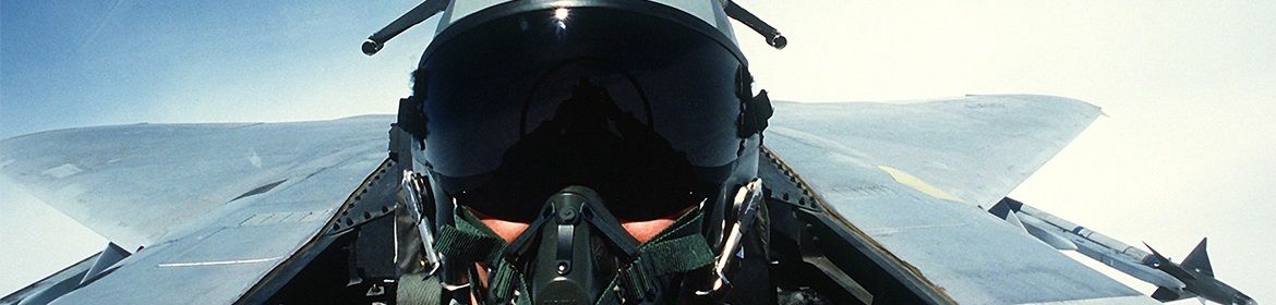 Pilot with mask
