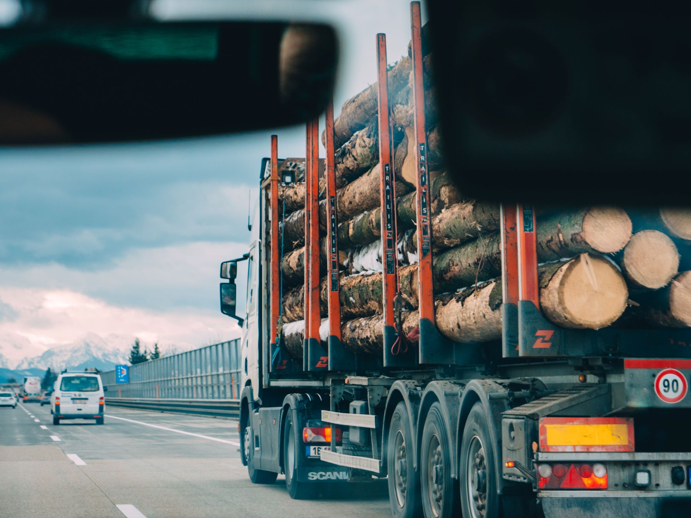 Truck on the road