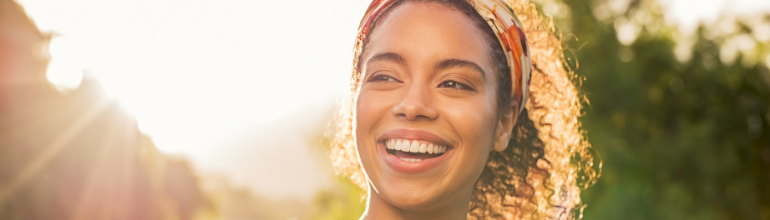 woman laughing