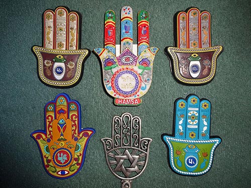The eye of Fatima palm amulets