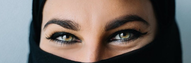 Photo of woman's eyes, the woman is smiling