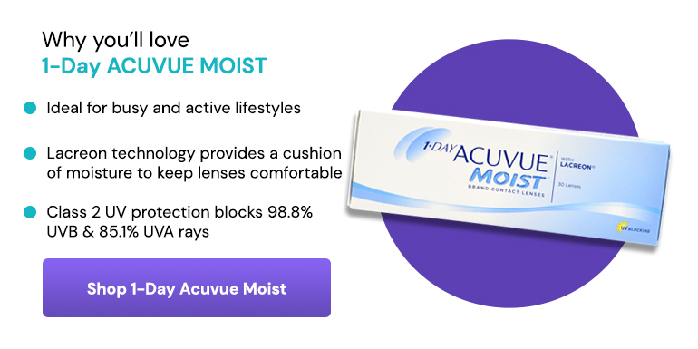 1-day acuvue moist banner with features