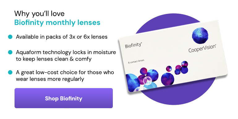 Biofinity lenses Banner
