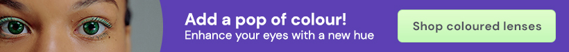 Coloured contact lenses banner