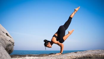 Woman doing yoga pose