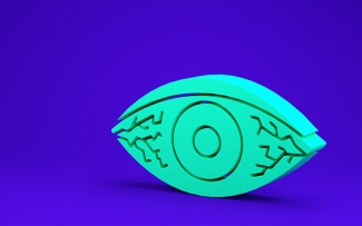stylized version of a 3d eye with dry irritated marks