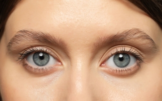 grey coloured eyes with contacts