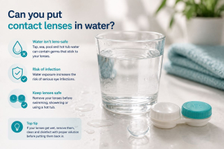 Can you put contact lenses in water?