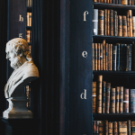 Library with statues