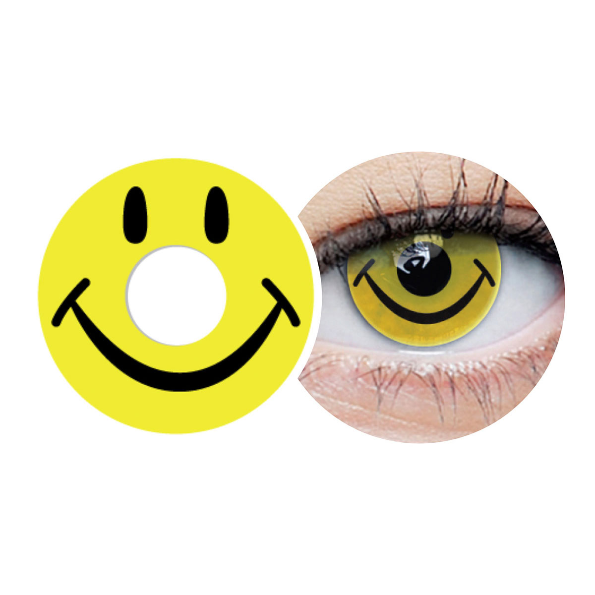 Smiley?-?Clearcolor?Phantom? (2 lenses), Clearlab, Fantasy / Halloween Coloured Monthly Disposables, Polymacon